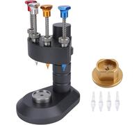 Juego de herramientas de ajuste de mano de reloj, kit de prensatelas de aluminio de 4 pines para relojeros con puntas de aguja de precisión para una reparación precisa del reloj
