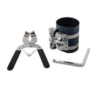 Juego de herramientas de anillo de pistón de motor de coche con compresor ajustable y alicates para pistones de 2-1/8 pulgadas a 7 pulgadas, hecho de acero al carbono resistente para reparación de