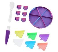 Juego de herramientas de bordado de cuentas de ácido poliláctico, bandeja redonda para tamizar rápido, múltiples usos en tamiz de joyería artesanal