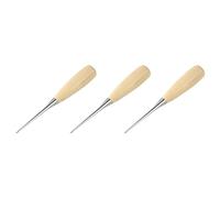 Juego de herramientas de costura de cuero, punzón de acero inoxidable y mango de madera suave para entusiastas de las manualidades, punzón de cuero para manualidades