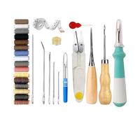 Juego de herramientas de cuero - Juego completo de costura a mano, juego de costura de cuero, herramientas de precisión para trabajos de cuero, kit de manualidades para hombres, mujeres, abuela, madre