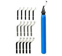 Juego de herramientas de desbarbado azul resistente, herramienta ergonómica de desbarbado con cortador 10/15 para mejorar las superficies del producto herramienta de desbarbado