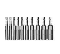 Juego de herramientas de destornillador de tuerca eléctrica de 1/4 pulgadas, llave de vaso hexagonal, extensión de enchufe para cabezal de herramienta eléctrica para destornillador eléctrico