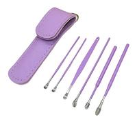 Juego de herramientas de eliminación de cera de los oídos 6 unids/set removedor de cera de los oídos de acero inoxidable juego de herramientas de limpieza de oídos portátil con bolsa de almacenamiento