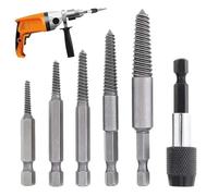 Juego de herramientas de eliminación de pernos, desdibujado, 6 piezas, Easy-Out Design, Complete Nut Removal Tool Set, Hardened Steel Bits for Mechanics Homeowners Hobbyists Artists Repair and