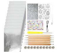 Juego De Herramientas De Estampado Con Papel De Aluminio | Motivo De Flor De Huevo De Conejo | Set De Estampado Para Papel De Aluminio | Para Todas Las Edades, Aulas, Decoración Del Hogar, Manualidade