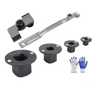 Juego de herramientas de extensión de llave de metal con extensor de llave de vaso y extensión de barra de interruptor, barra de extensión de par para acceso de largo alcance en espacios reducidos