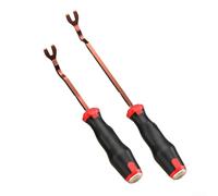 Juego de herramientas de extracción de tapicería de puerta de coche para clips de plástico y molduras con aleación de acero tratado térmicamente y agarre ergonómico (pequeño y grande)