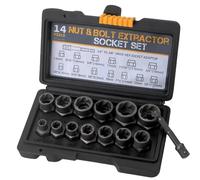 Juego de herramientas de extracción de tuercas antirrobo, extractor de tornillos rotos y pernos antirrobo universal casquillos en espiral, conjunto de herramientas de extracción para pernos y tuercas