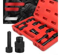 Juego de herramientas de extracción de volante de motocicleta, kit de acero de 10 piezas para extracción de rotor magnético, ciclomotor para quad, reparación de ATV, acabado negro