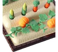 Juego de herramientas de granja en miniatura para casa de muñecas, escala 1/12, pala y rastrillo de plástico, mini herramientas de granja ligeras para escenas de casa de muñecas y pantallas de modelos