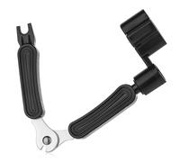 Juego de herramientas de guitarra 3 en 1, manivela de cuerdas, extractor de clavijas, extractor de cuerdas, manivela para guitarra, herramienta de reparación multifunción para guitarra, negro