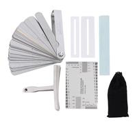 Juego de Herramientas de Guitarra de Acero Inoxidable que Incluye Medidor de Radio de Lijadora, Regla de Acción de Cuerda de Guitarra para Ajuste de Altura de Cuerda