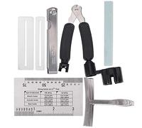 Juego de herramientas de guitarra profesional, kit de reparación completo para guitarra eléctrica, bajo, banjo y mandolina, con lijadora, medidor de radio, inicial de acción de cuerda y