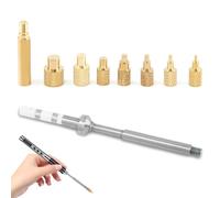Juego de herramientas de inserción de calor M2 M2.5 M3 M4 M5 M6 M8 Hot Mel-t Tuerca moleteada de latón incrustado Kit adaptador de punta de inserción de piezas impresas en 3D Instalación para TS100