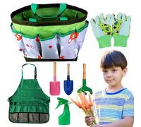 Juego de Herramientas de Jardín para Niños - Kit De 7 Piezas De Utensilios Ligeros De Juguete,Juego De Jardinería Infantil - para Trasplantar Mezclar Tierra Podar Regar y Actividades al Aire Libre