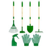 Juego de Herramientas de Jardinería para Niños,con Mango de Madera,Kit Infantil de Jardinería - A Partir de 3 años, para Jardín, Parque, Playa, , Exterior
