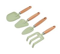 Juego de Herramientas de Jardinería para Niños, Palas y Rastrillos Duraderos de Juguete para Actividades Al Aire Libre en la Playa y el Jardín, Tamaño de 7 Pulgadas, 4 Uds. (Green)