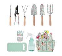 Juego De Herramientas De Jardinería Rastrillo y Paleta Pequeños con | Set De Herramientas De Mano Con Tijeras De Podar Para Mujeres Que Jardinean Plantar Podar En Césped