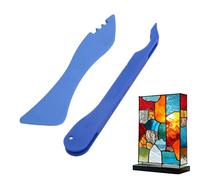 Juego de herramientas de lámina para trabajos de vidrieras - Lámina manual para acristalamiento con plomo| Aplicador preciso fabricado en ABS + acero, ligero de 16 g, diseño compacto, accesorios para