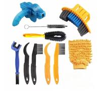 Juego de herramientas de lavado de bicicletas y kit de limpieza de bicicletas, limpiador de cadenas de MTB con cepillos de limpieza, accesorios para herramientas de mantenimiento de ciclismo al aire