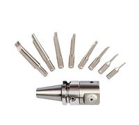 Juego de herramientas de mandrinado NBJ16 de 8 piezas BT30 BT40 BT50 NT30 NT40 R8 MTA MTB NBJ16 SK40 C20 HSK63A, portaherramientas for máquina mandrinadora CNC(BT40-NBJ16-8PCS)