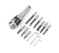 Juego de Herramientas de Mandrinar, Adaptador de Eje MT4-, Juego de Herramientas de Acero de 14 Piezas para Máquina CNC, Cabezal de Mandrinado F1-12 de 50 Mm, Barra de Mandrinar