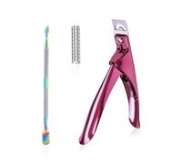 Juego de herramientas de manicura - 1 cortaúñas profesional, 10 imanes, 1 empujador y más