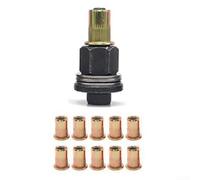 Juego de herramientas de mano M6 con 10 tuercas y dispositivo manual para reparaciones de metal en negro y cobre para taladros, así como atornilladores de impacto para un montaje eficiente