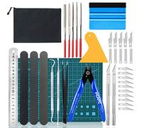 Juego de Herramientas de Manualidades de 39 PEC | Kit de Herramientas Modelo Gundam | Accesorios de trazador de deshierbe de | Pinzas espátula + Alicates de Estera A5 Palos de Lijado