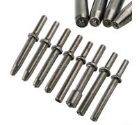 Juego de herramientas de martillo neumático, 1 remachadora neumática con 8 cabezales intercambiables para una gama de necesidades semihuecas y sólidas (cabeza semihueca de 8 mm)