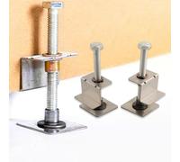 Juego de herramientas de nivelación de azulejos ajustables - 2 piezas de acero para pared y suelo localizador de azulejos con ajuste de altura de 7-11,5 cm, color plateado