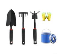 Juego de herramientas de playa con cubo plegable y guantes esenciales para disfrutar de actividades junto al mar (A(5 juegos))