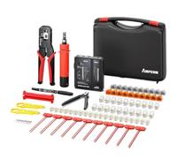 Juego de herramientas de probador Lan de engarzado RJ45, pelacables Ethernet, herramienta de punzonado, conectores rj 45 rj11, juego de reparación de cableado 12 en 1