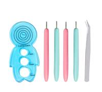 Juego de Herramientas de Quilling de Papel, 6 Pcs Herramientas Quilling, Quilling Kit, Con 1 Pcs Pinza y 1 Pz Entrenador de Curling, DIY Hand Craft Curling Pen