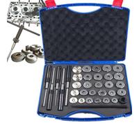 Juego de herramientas de rectificado y escariador de asientos de válvula de 34 piezas, kit de reparación universal de válvulas automotrices de 22-38 mm, cortador de alta precisión y ruedas