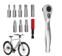 Juego De Herramientas De Reparación De Bicicletas - Kit Compacto De 10x4,5x1,8 Cm, Diseño Antideslizante, Llave Multifunción, Accesorio Portátil Liviáno | Equipo Eséncial De Reparación De Neumáticos P