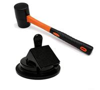 Juego de herramientas de reparación de huecos de suelo laminado con carcasa de metal resistente, ventosa de goma y martillo para tablones de vinilo, fijador de huecos de suelo resistente para