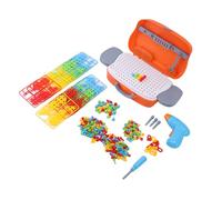 Juego de Herramientas de Reparación de Juguete de Perforación Eléctrica para Niños, Construye y Juega con los para Unir Material Plástico para la Familia a Partir de 3 Años