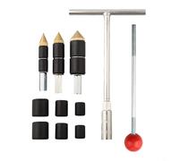 Juego de herramientas de reparación de pines de parada de agua termofusible con cubiertas de goma para tuberías PPR, tapón de fontanería de acero inoxidable para grietas de losa de hormigón y paso (A)