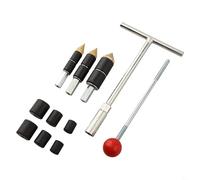 Juego de herramientas de reparación de pines de parada de agua termofusible con cubiertas de goma para tuberías PPR, tapón de fontanería de acero inoxidable para losa de hormigón y pared (A)