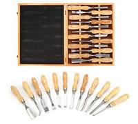 Juego De Herramientas De Tallado En Madera, 12 Piezas Herramientas Talla De Madera Con Mango De Madera Dura Y Caja Madera, Para Professionales Y Principiantes