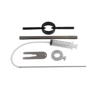 Juego de herramientas de tenedor de motocicleta con medidor de nivel de aceite y compresor de resorte, adaptador de acero inoxidable M10/M12/M14 para cartuchos y tenedores invertidos, mantenimiento