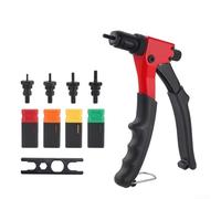 Juego de herramientas de tuerca de remache, kit de mandril de 4 piezas (M3-M6), remachadora manual para fabricación de chapa, diseño ergonómico que ahorra esfuerzo, construcción de aleación de