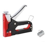 Juego de herramientas de uñas 3 en 1 de alta resistencia, clavadora manual para carpintería, extractor de uñas, removedor de grapas, acero al cromo vanadio, caja roja ergonómica, fuerza de golpeo