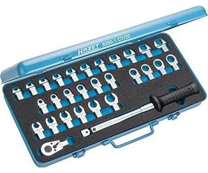 Juego de herramientas dinamométricas HAZET 6290-1CT/29 I cuadradillo 9x12mm I longitud: 435mm I con inserto de espuma blanda de 2 componentes I par de apriete 5-60 Nm".