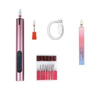 Juego de herramientas eléctricas para manicura y pedicura, con brocas y bandas de lijado, máquina eléctrica inalámbrica