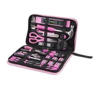Juego De Herramientas Fieldmann Fdg 5016-71r 71 Piezas Rosa Con Caja De Nailon Con Cierre Cremallera Y Organización Elástica