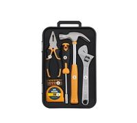 Juego de herramientas for el hogar Kit de herramientas básicas for el hogar con caja de transporte pequeña for hombres y mujeres DIY (amarillo)(18pcs)