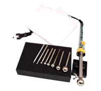 Juego de herramientas for hacer flores de tela, soldador de temperatura ajustable de 200-450 ℃, 8 puntas de acero inoxidable